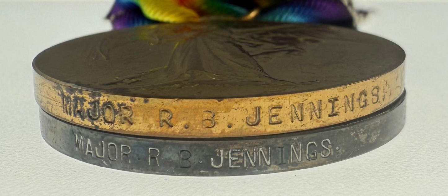 WWI Medal Pair to Canadian Officer - Major R. B. Jennings
