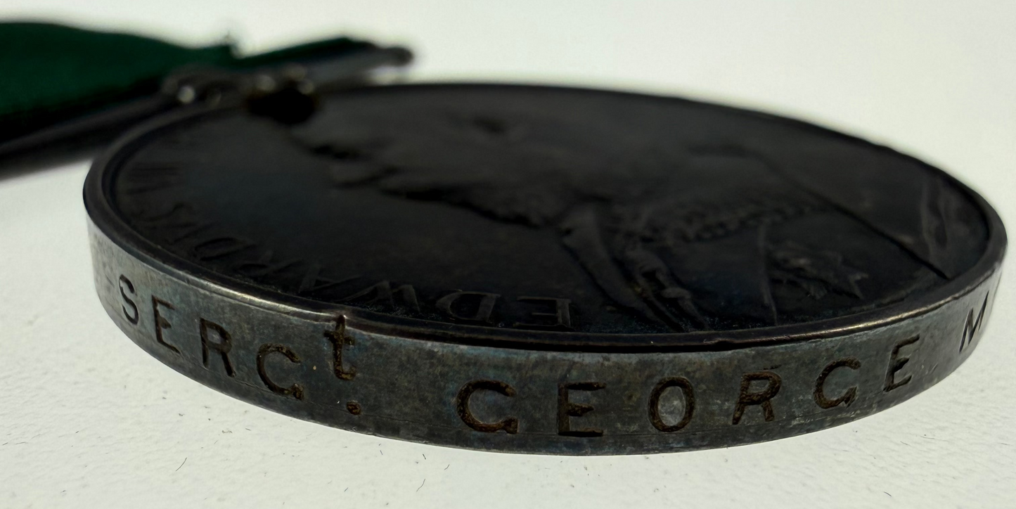 Canadian – Pre-WWI  – Colonial Auxiliary Forces Long Service Medal – 77th Regiment (Wentworth)– Moore