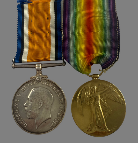WWI Medal Pair - 25th Canadian Infantry Battalion - Fulton - Underage