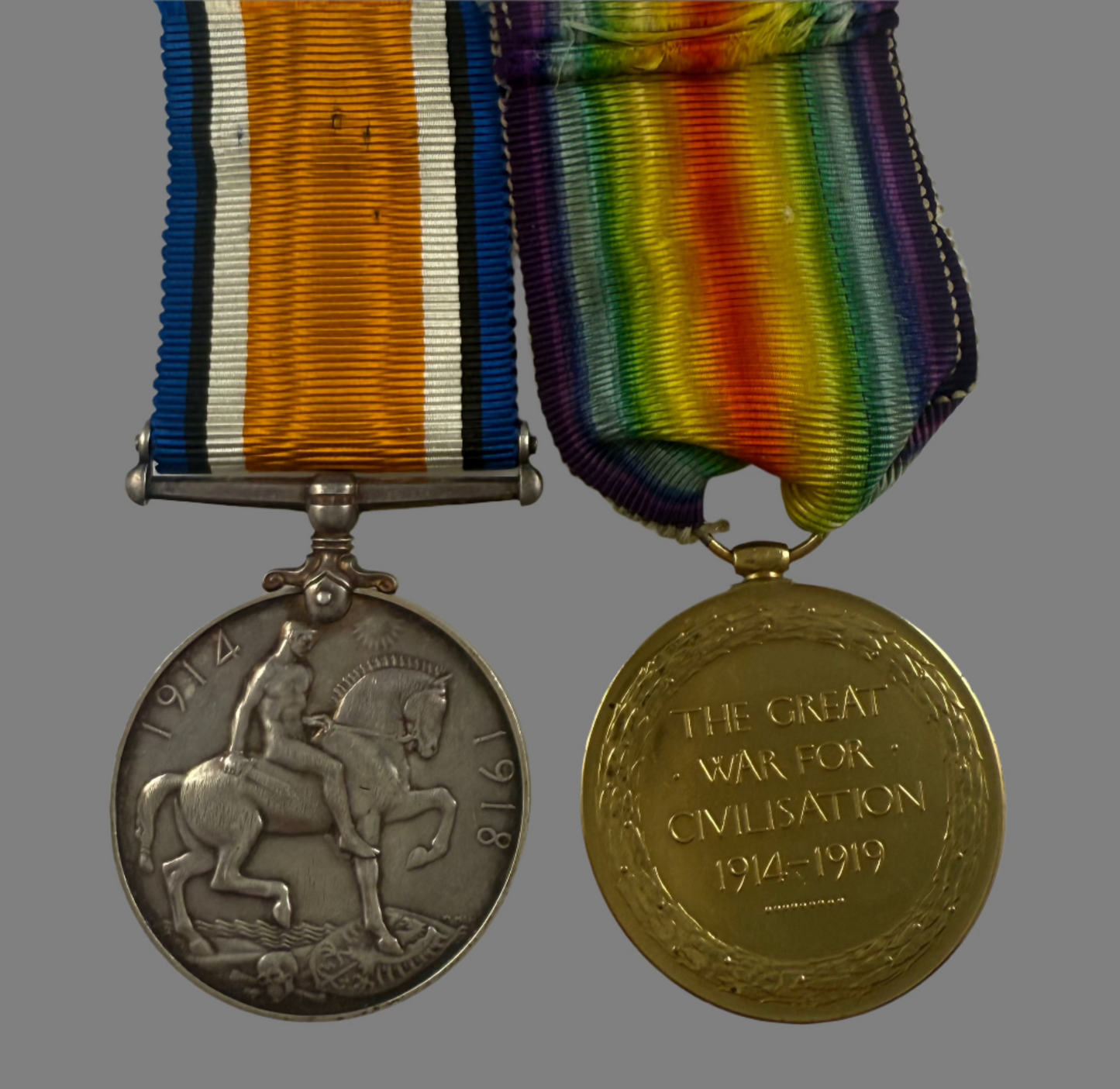 WWI Medal Pair - 25th Canadian Infantry Battalion - Fulton - Underage