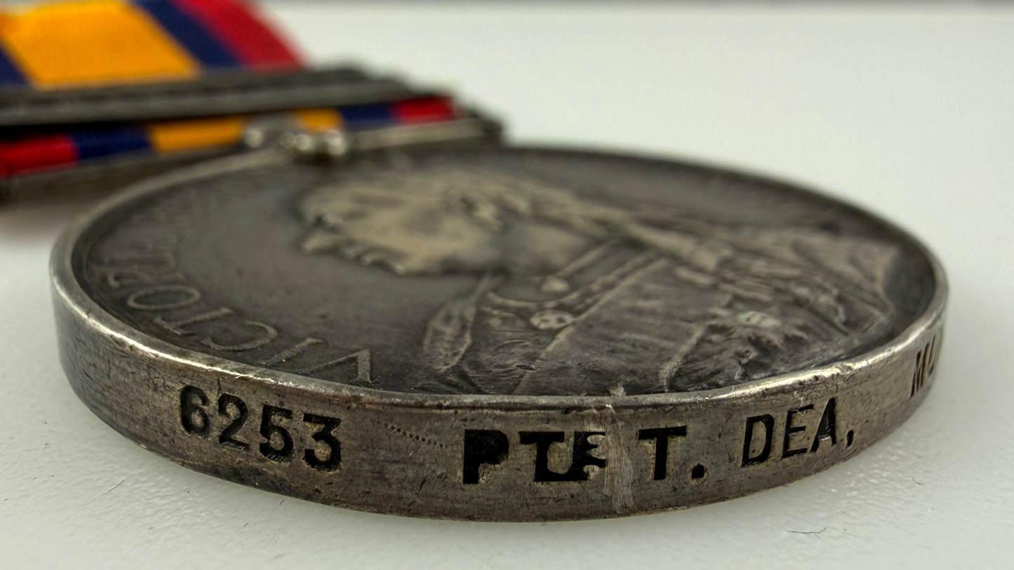 British - Pre-WWI - Queen’s South Africa Medal - Munster Fusiliers - Dea