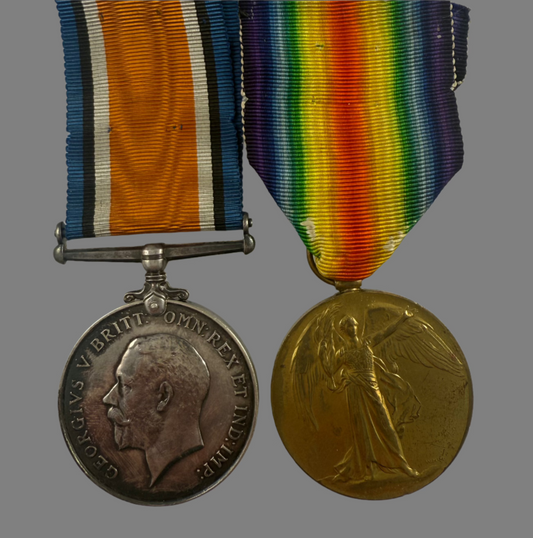 WWI Medal Pair to 38th Canadian Infantry Battalion -  Marsh - KIA 9 April 1917 Vimy Ridge
