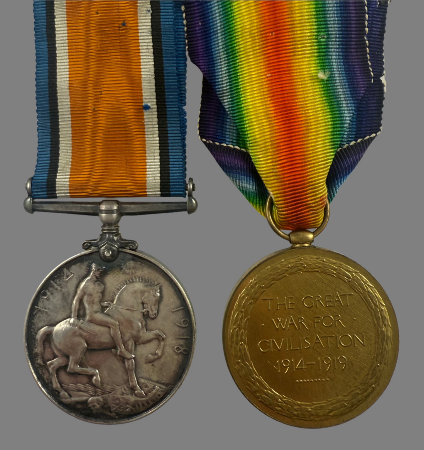 WWI Medal Pair to 38th Canadian Infantry Battalion -  Marsh - KIA 9 April 1917 Vimy Ridge