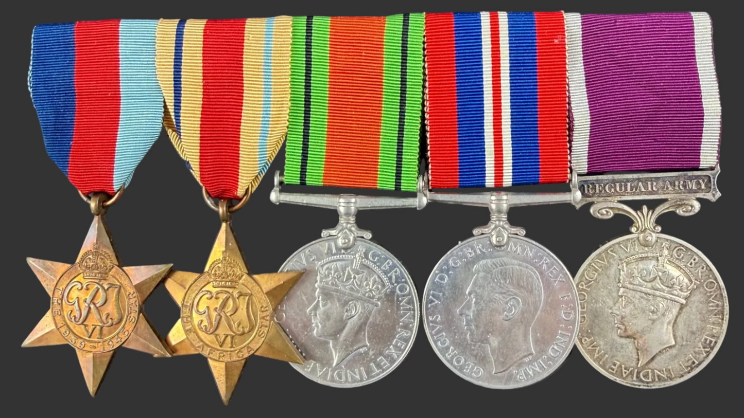 British – WWII – Long Service Medal Group to Officer – Royal Armoured Corps - Johnson