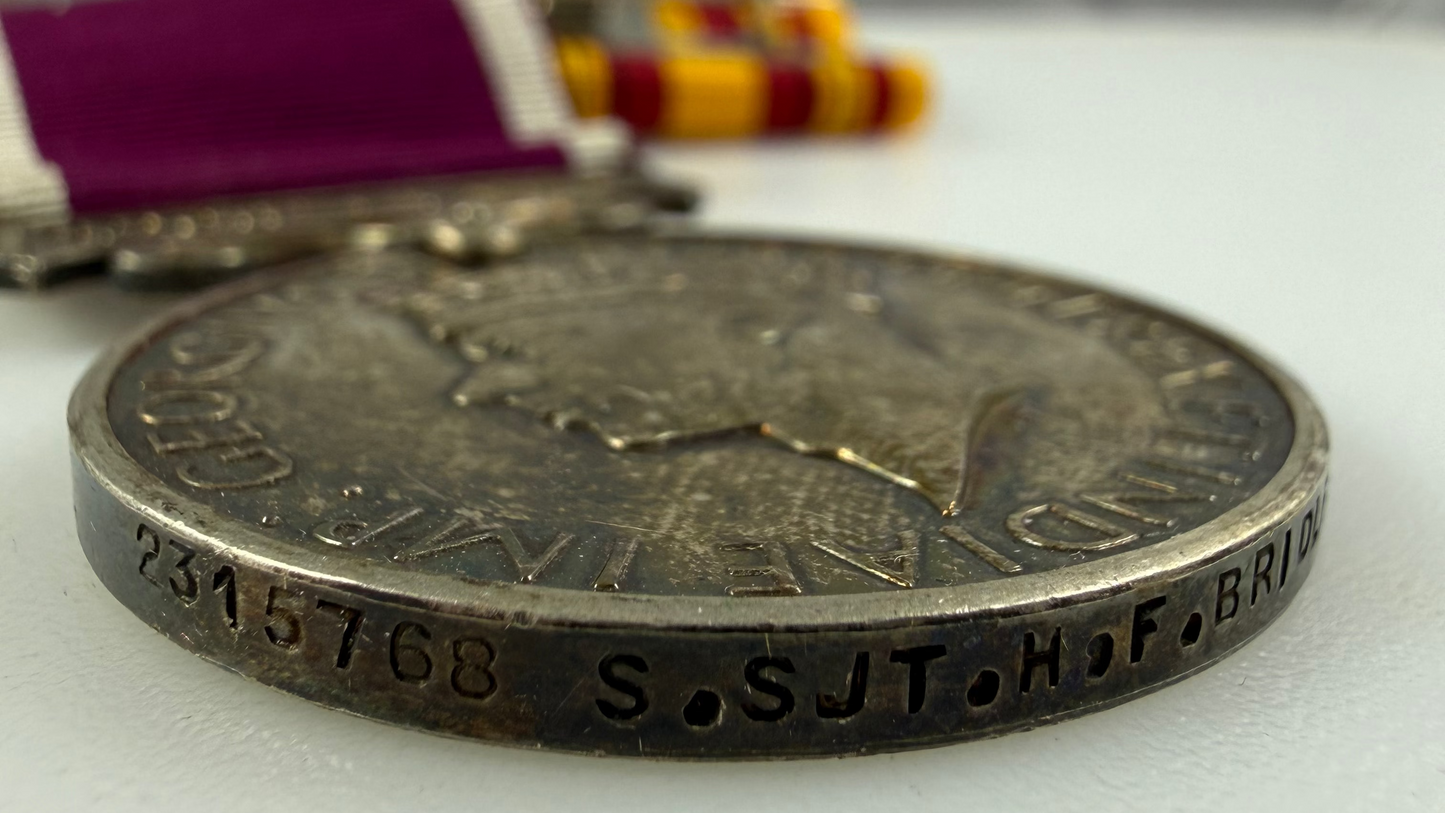 British – WWII – Long Service Medal Group to Dunkirk Veteran – Royal Artillery - Bridle