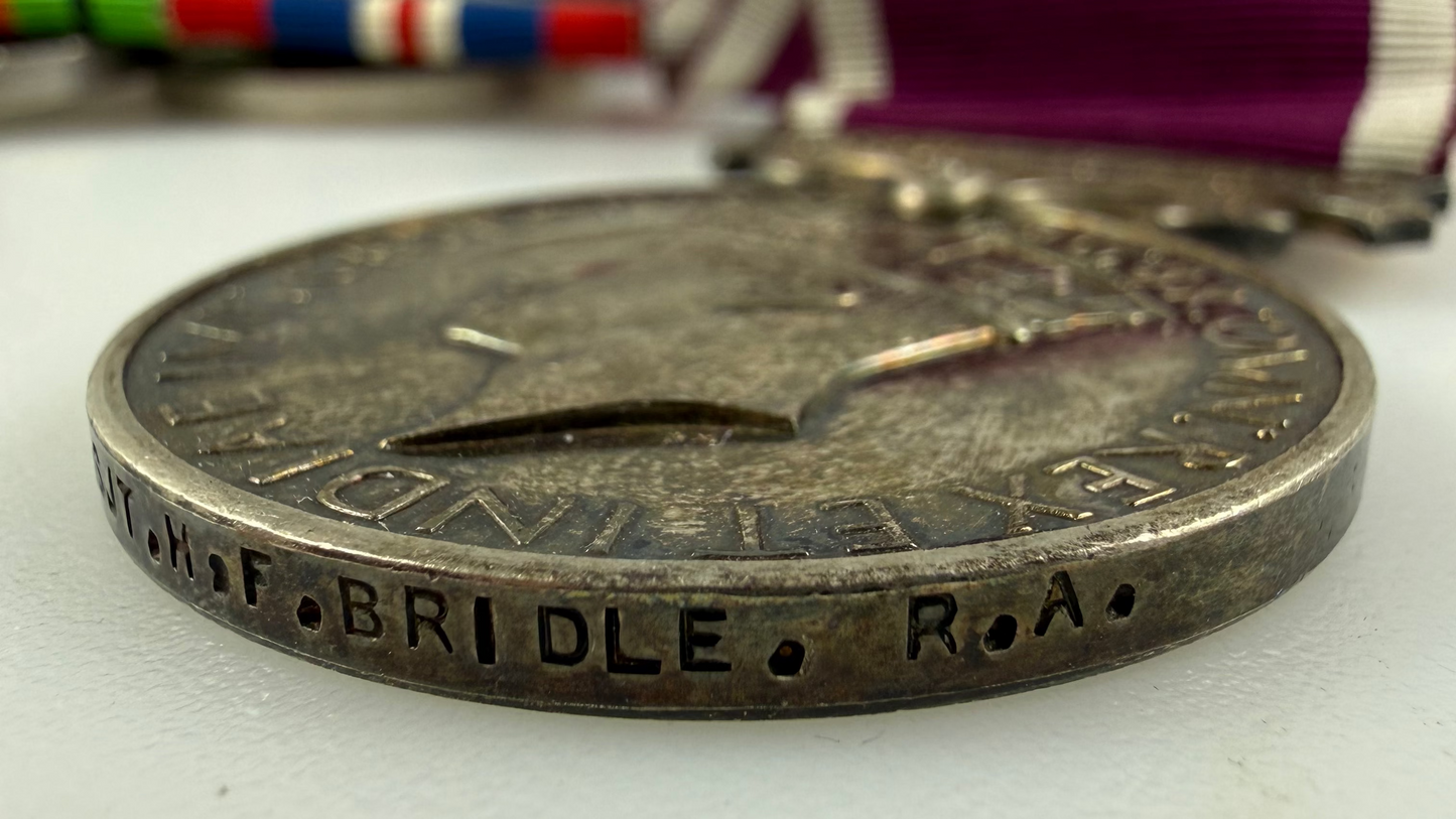 British – WWII – Long Service Medal Group to Dunkirk Veteran – Royal Artillery - Bridle
