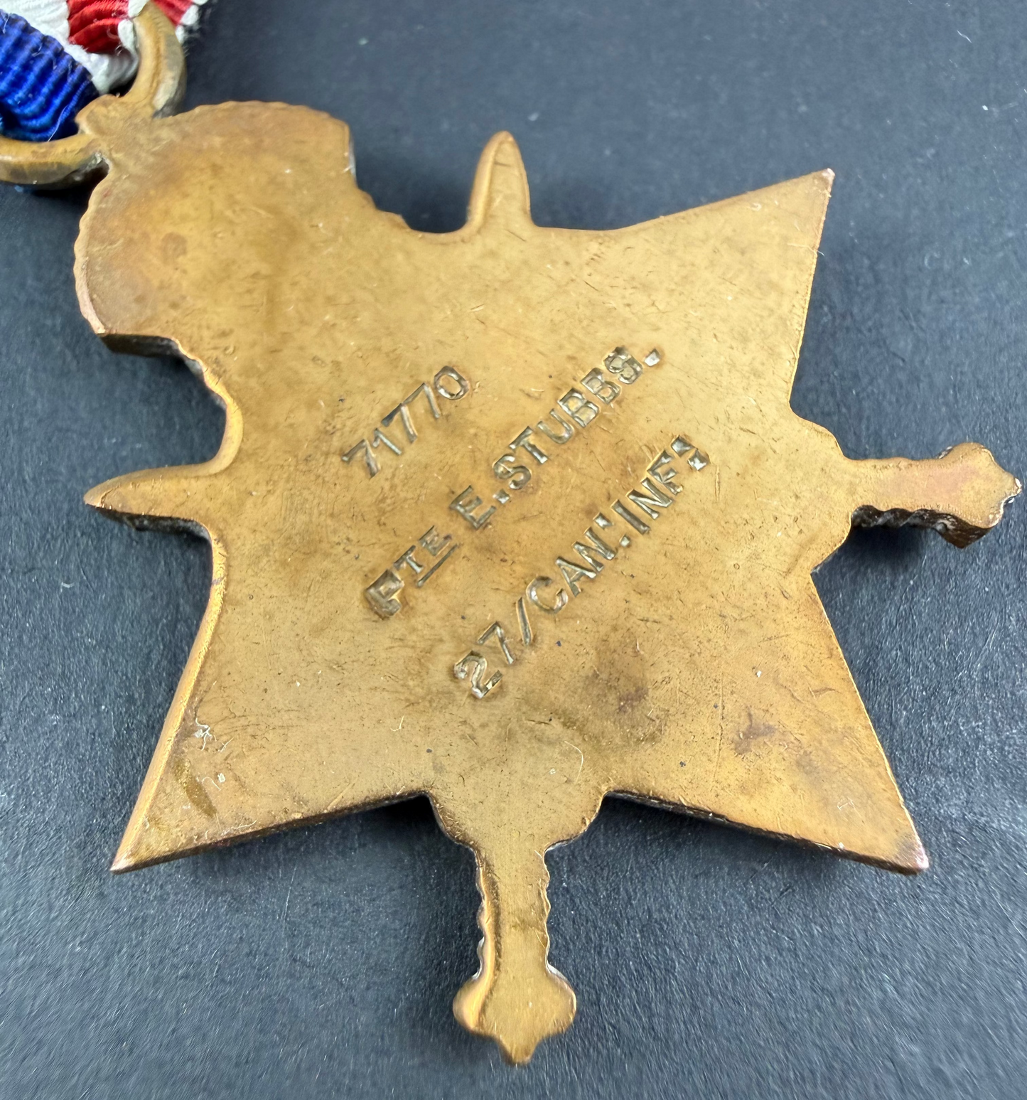 Canadian – WWI – 1914-15 Star – 27th Canadian Infantry Battalion – Stubbs