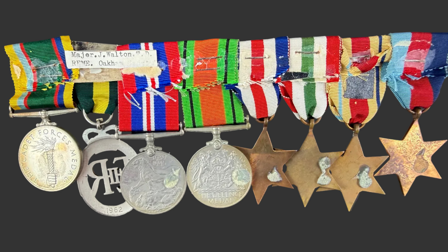 British – WWII – Long Service Medal Group – Royal Signals – Cadet Forces – Walton