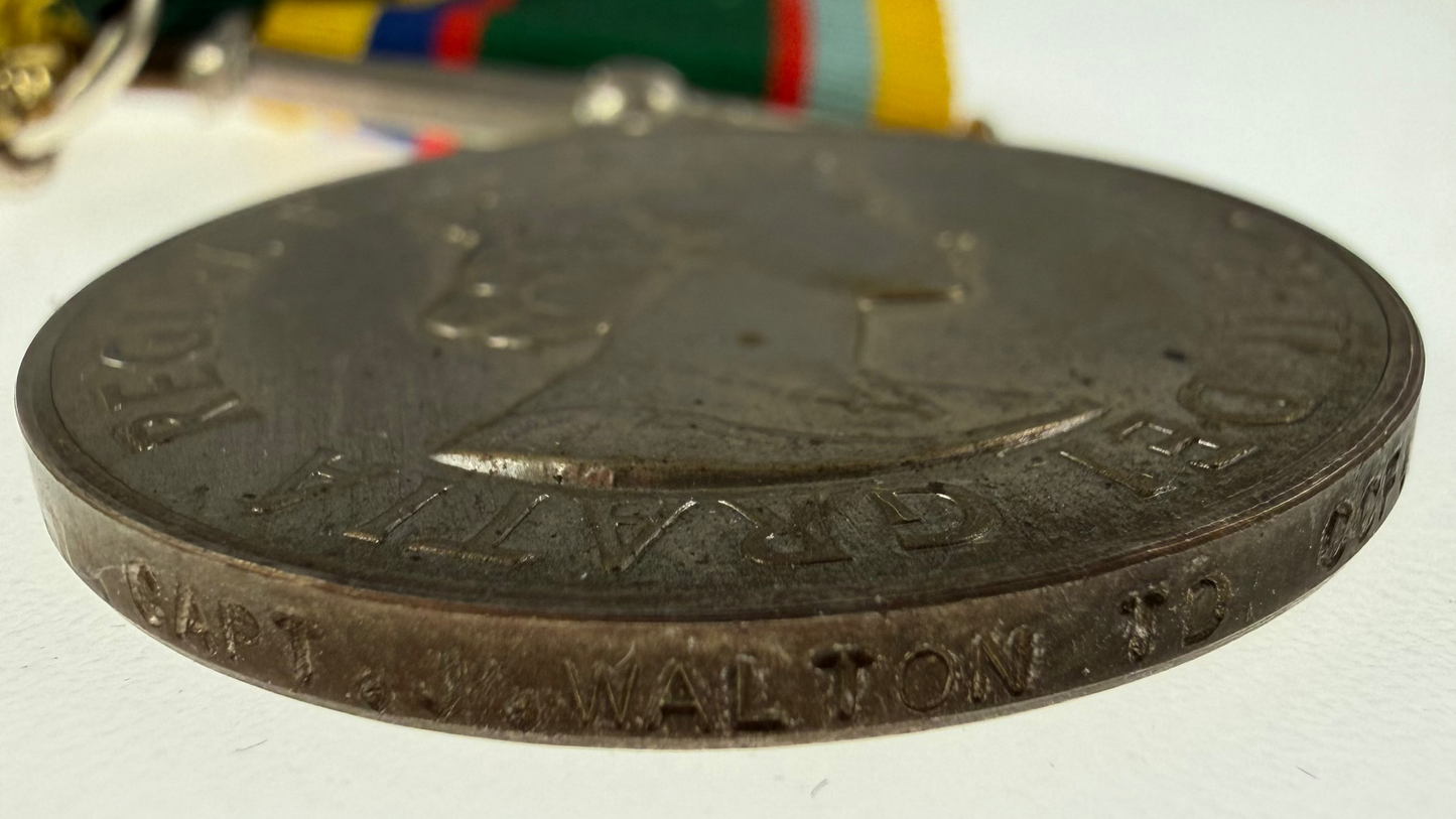 British – WWII – Long Service Medal Group – Royal Signals – Cadet Forces – Walton