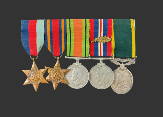 British – WWII – Long Service Medal Group – Royal Signals late Royal Artillery  – Mentioned in Despatches – White