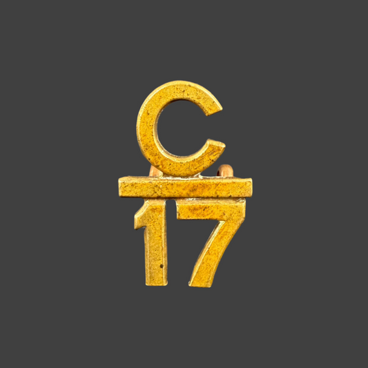 WWI - CEF C/17 Collar Badge - 17th Canadian Infantry Battalion (Nova Scotia Highlanders)