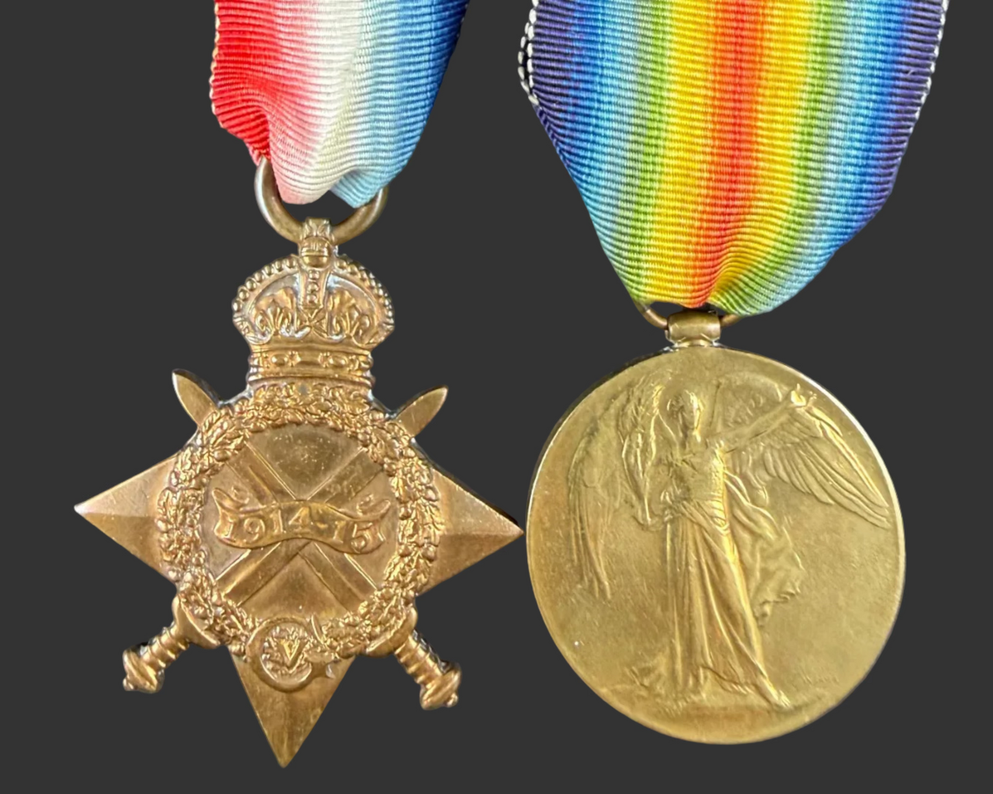 British – WWI – 1914-15 Star / Victory Medal – Royal Irish Fusiliers - Bryan