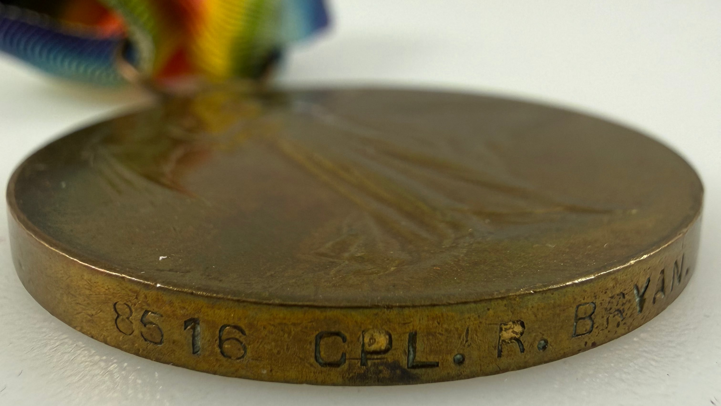 British – WWI – 1914-15 Star / Victory Medal – Royal Irish Fusiliers - Bryan