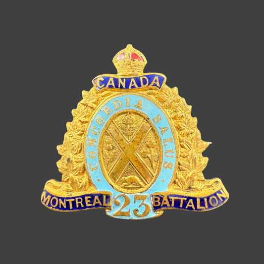 WWI - CEF Sweetheart Badge - 23rd Canadian Infantry Battalion (Montreal Battalion)