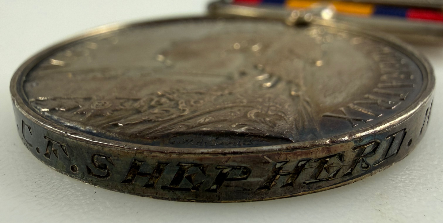 British – Victorian and WWI Medal Group – 14th (King's) Hussars – Wounded Boer War – Shepherd
