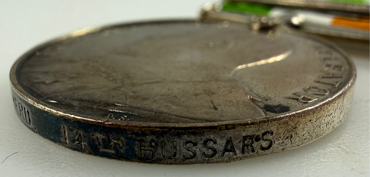 British – Victorian and WWI Medal Group – 14th (King's) Hussars – Wounded Boer War – Shepherd
