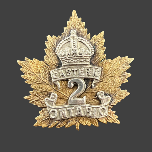 WWI - CEF Cap Badge - 2nd Canadian Infantry Battalion (Eastern Ontario Regiment)