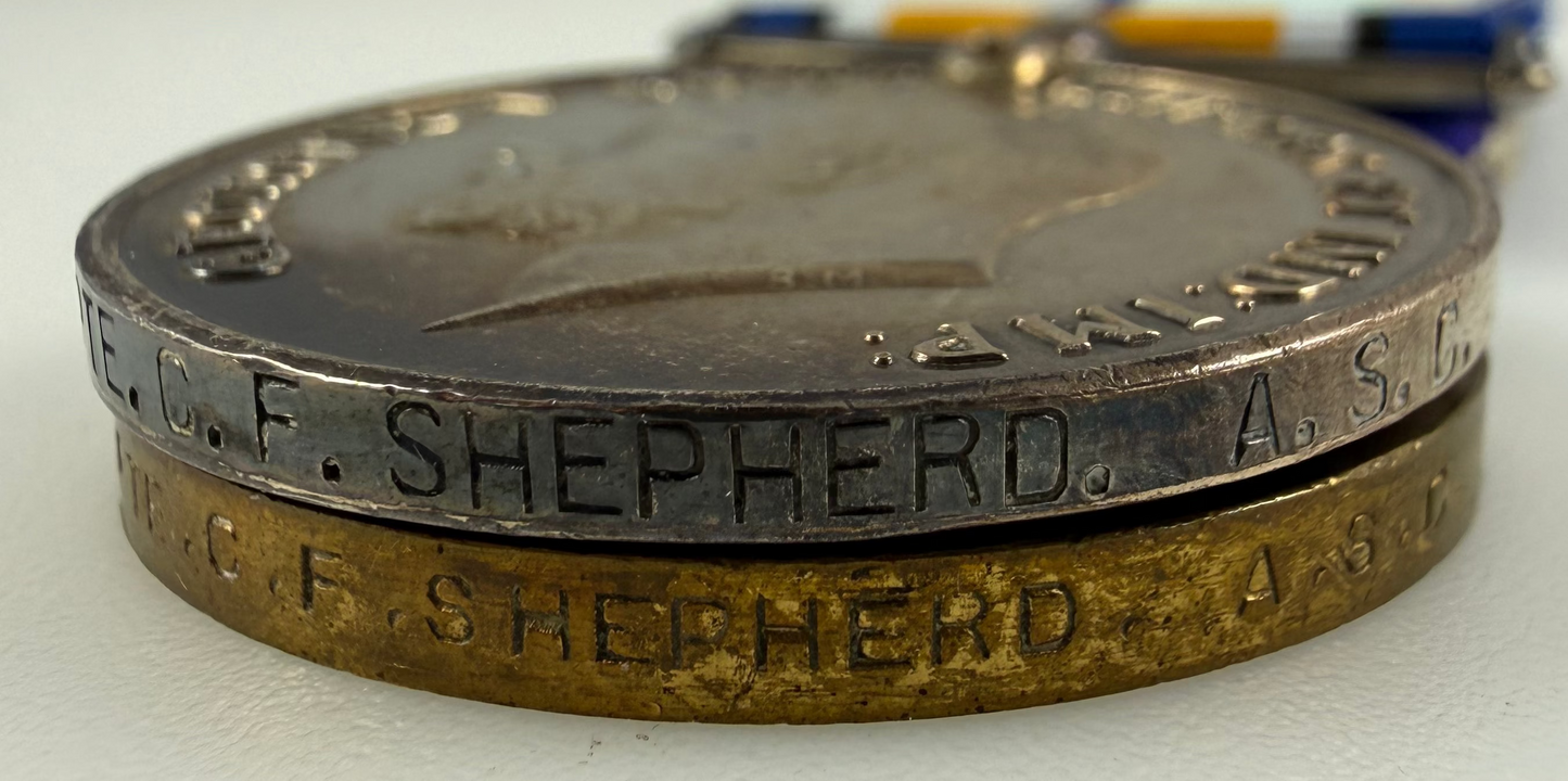 British – Victorian and WWI Medal Group – 14th (King's) Hussars – Wounded Boer War – Shepherd