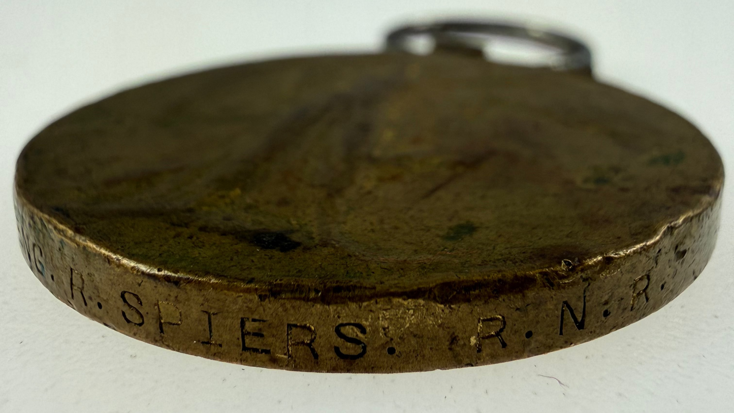 British – WWI – Victory Medal – Royal Naval Reserve – Distinguished Service Medal & MiD -Engineer Officer – Spiers