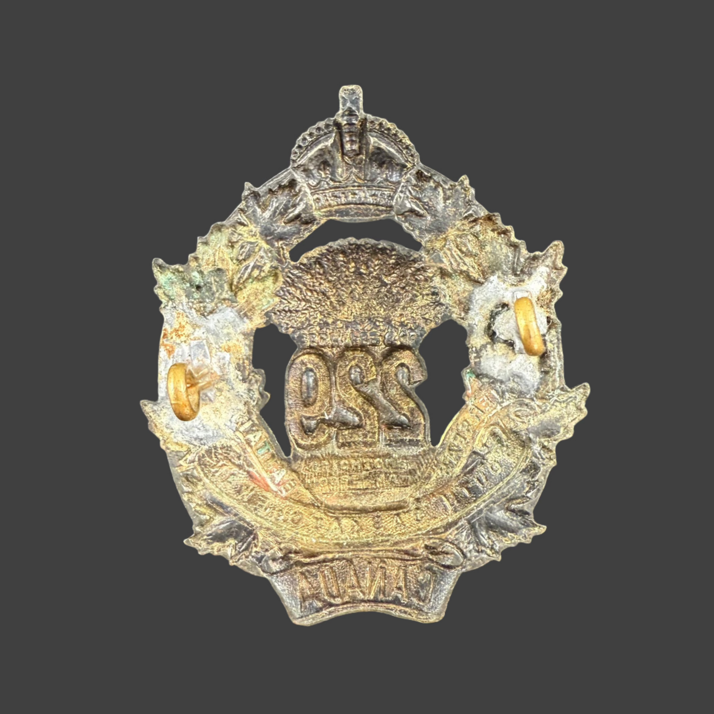 WWI - CEF Cap Badge - 229th Canadian Infantry Battalion (South Saskatchewan)