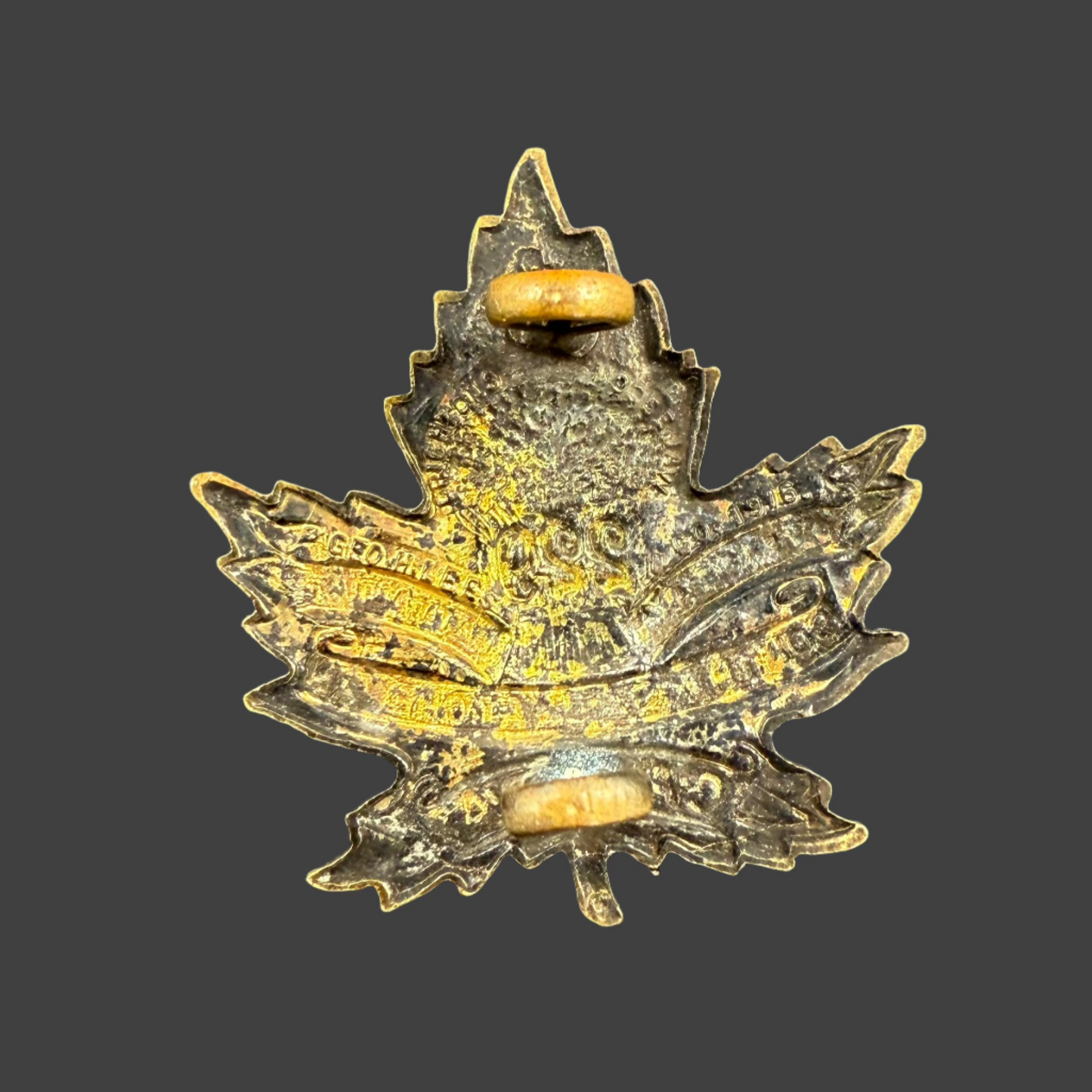 WWI - CEF Collar Badge - 229th Canadian Infantry Battalion (South Saskatchewan) - Pickled