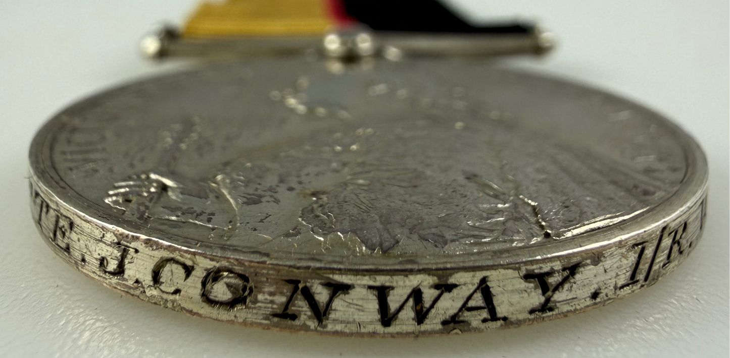 British – Victorian – Queen’s Sudan Medal – Royal Warwickshire Regiment – Conway - KIA