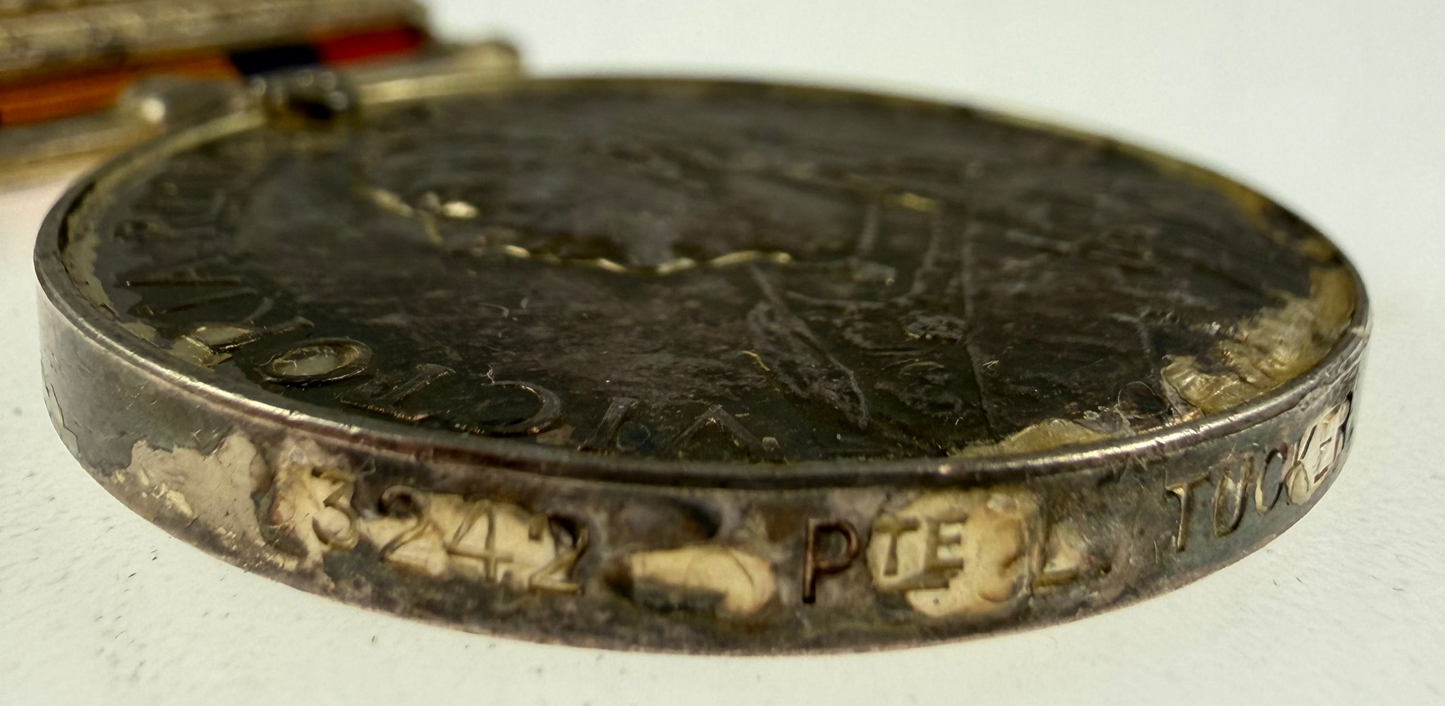 British – Victorian – India and South Africa Campaign Medal Group – Devonshire Regiment - Tucker