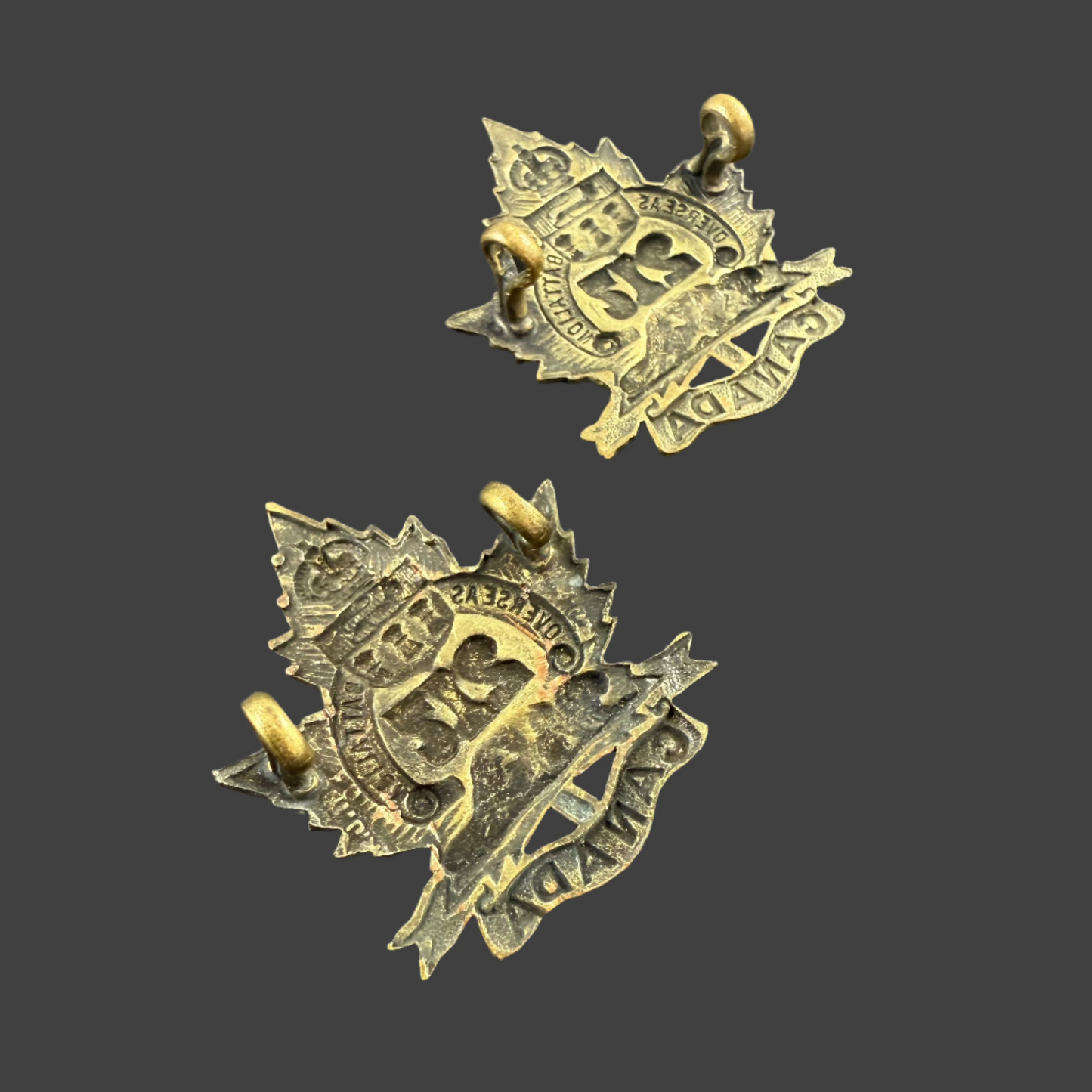 WWI - CEF Collar Badges - 217th Canadian Infantry Battalion (Qu'Appelle Battalion)