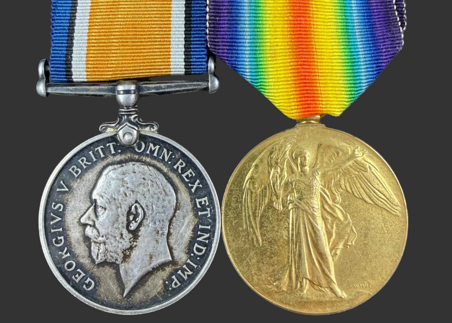 Canadian - WWI - Medal Pair to 116th Canadian Infantry Battalion - POW - Munch