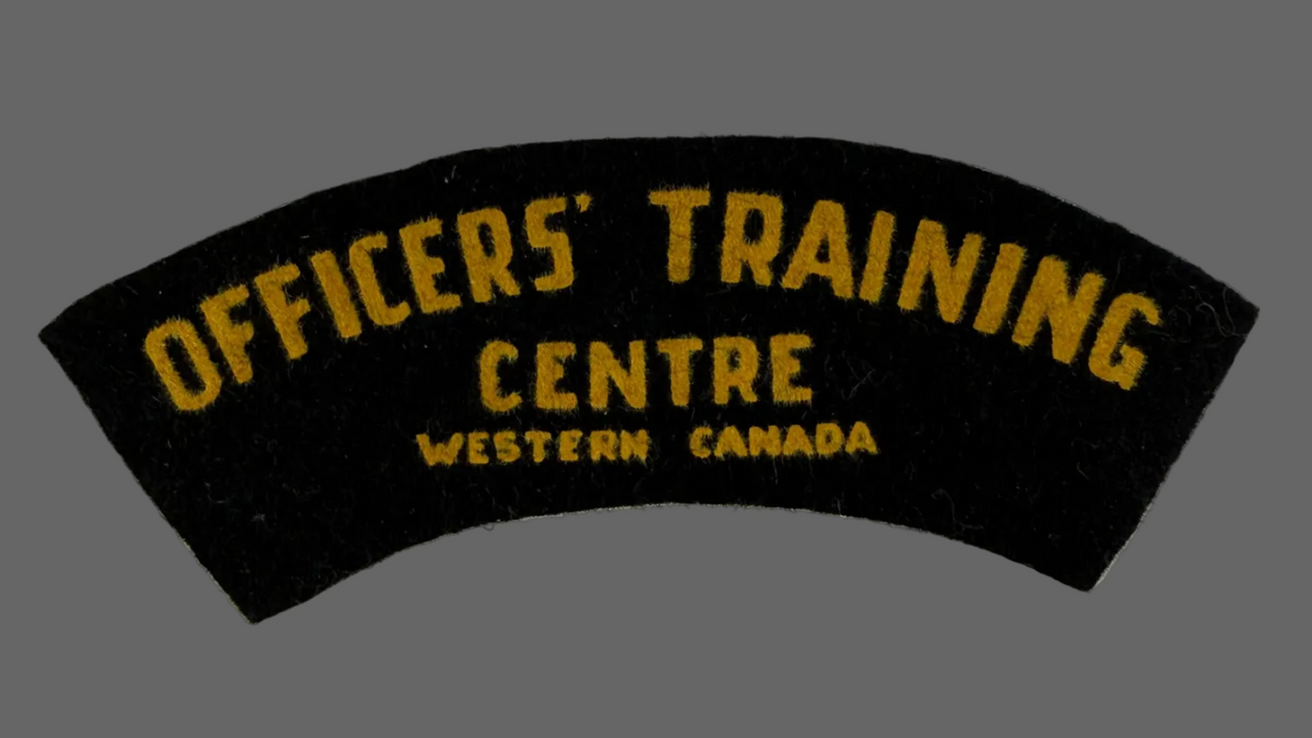Canadian – WWII - Officers' Training Centre - Western Canada - Cloth Shoulder Title