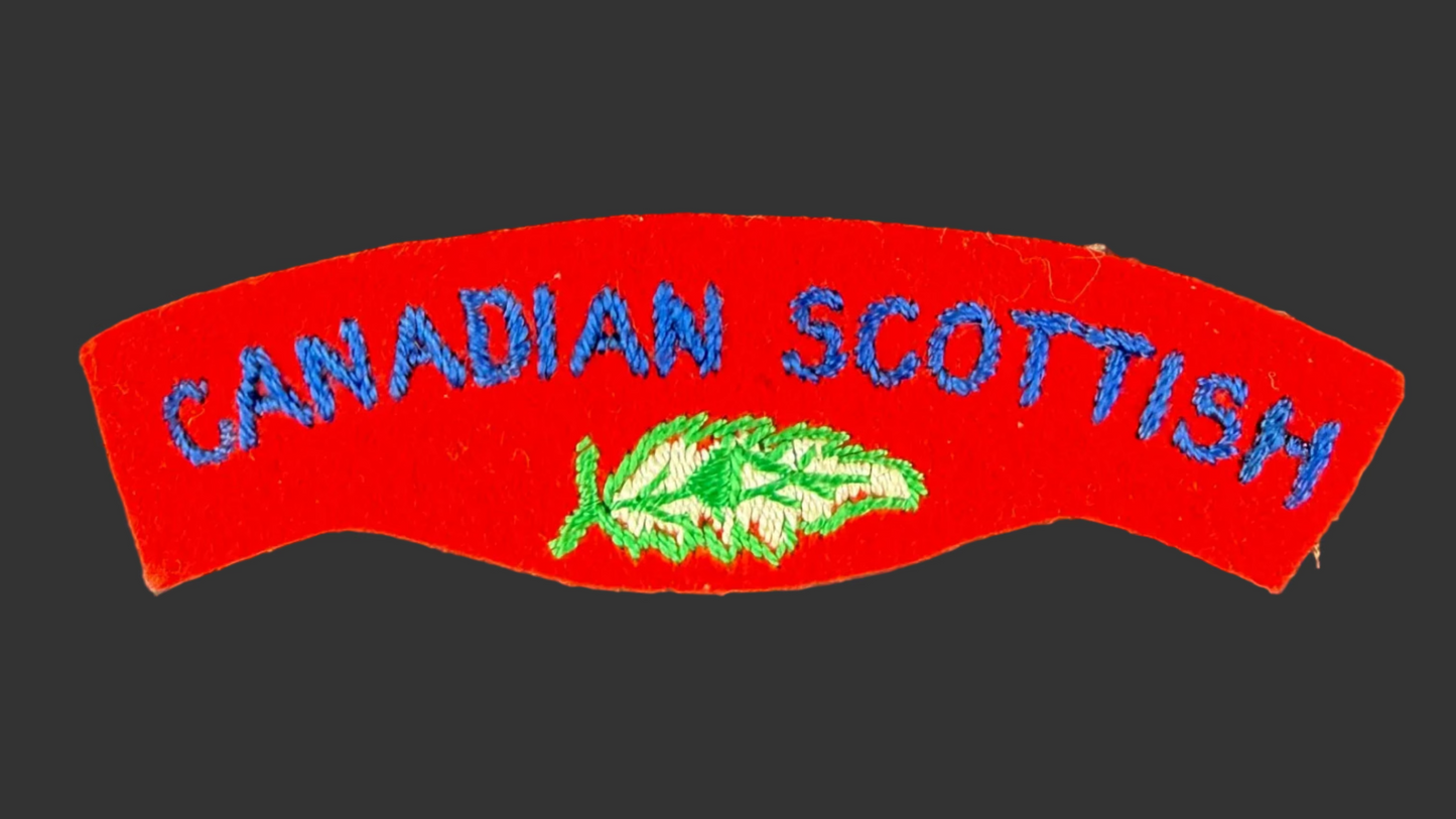 Canadian – WWII - Canadian Scottish Regiment - Cloth Shoulder Title