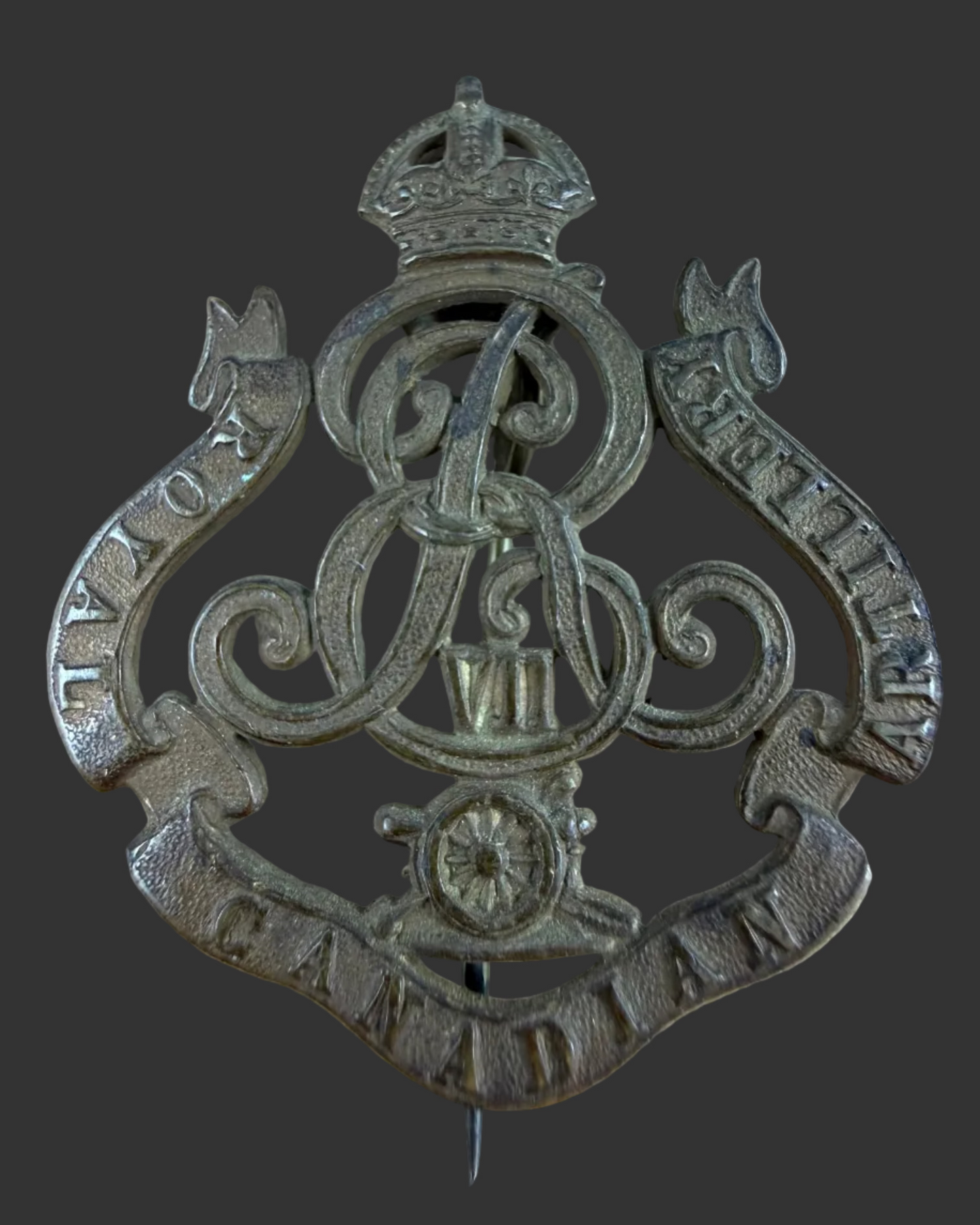 Canadian – Pre-WWI – Edward VII - Royal Canadian Artillery - Cap/Pagri Badge