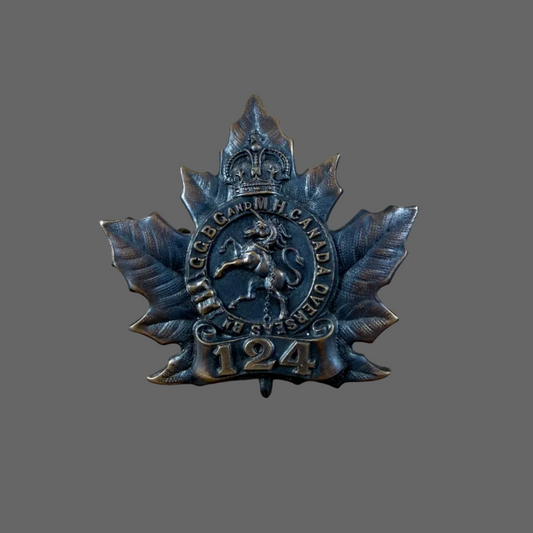 Canadian – WWI – 124th Canadian Infantry Battalion (Governor General's Bodyguard & Mississauga Horse) - Cap Badge