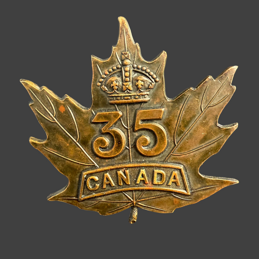 WWI - CEF Cap Badge - 35th Canadian Infantry Battalion (Toronto) - Ellis