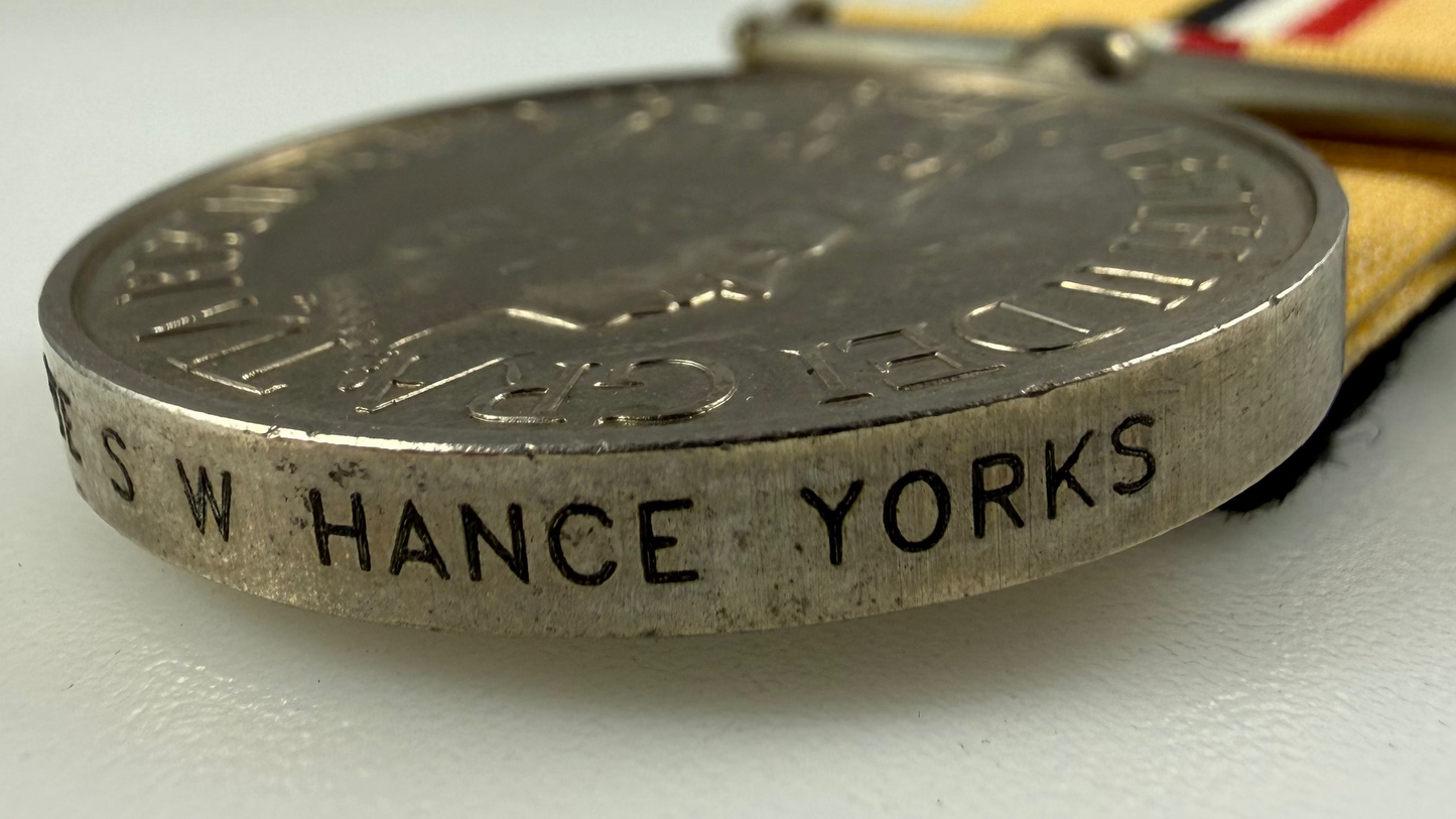 British – Iraq Medal – Yorkshire Regiment – Hance