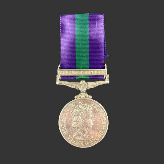 British – General Service Medal 1918 – Arabian Peninsula – Royal Inniskilling Fusiliers – Duff