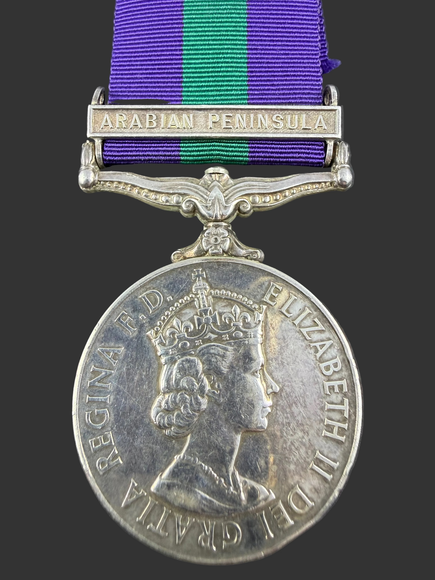 British – General Service Medal 1918 – Arabian Peninsula – Royal Inniskilling Fusiliers – Duff
