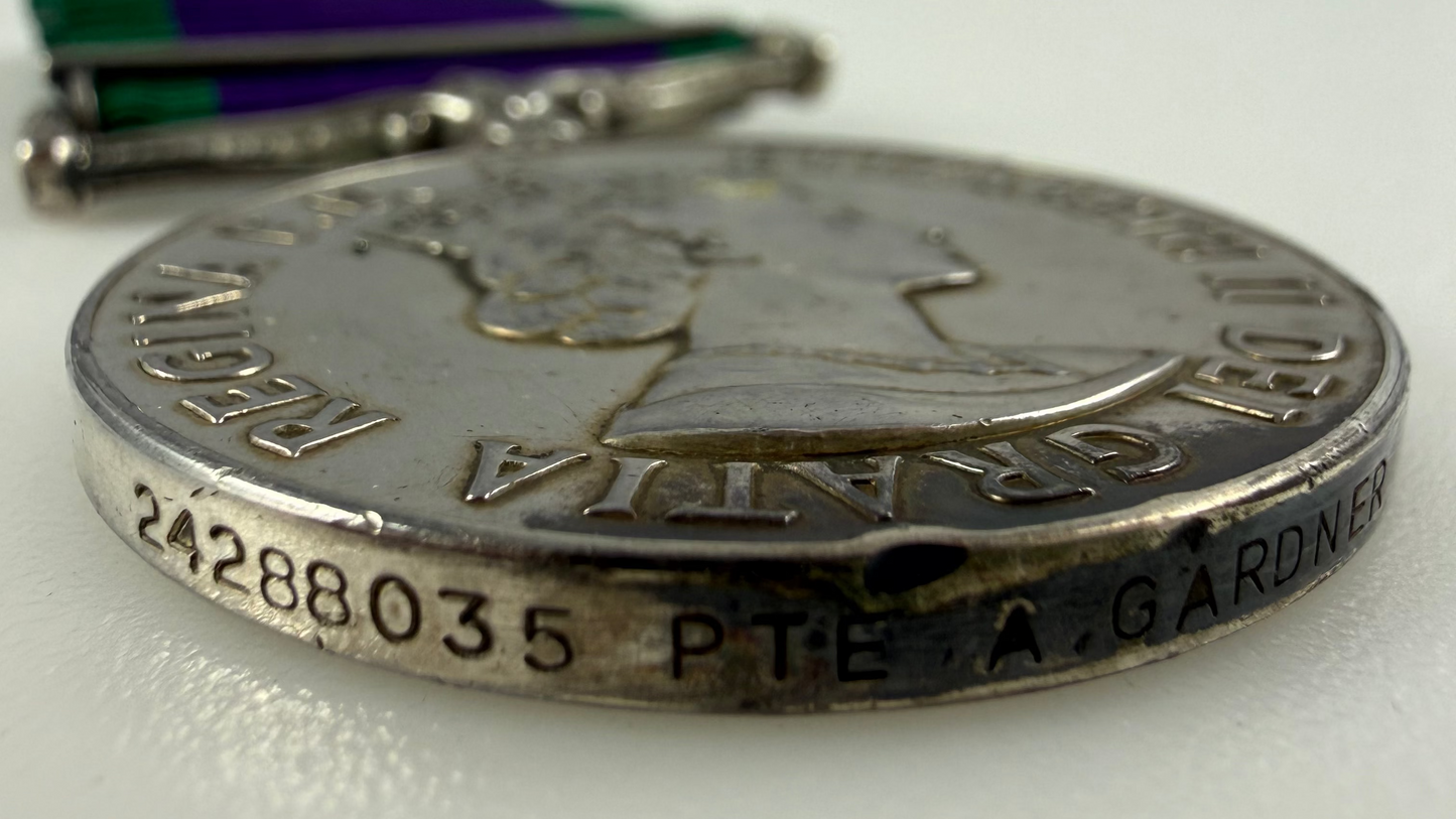 British – Campaign Service Medal 1962 – Northern Ireland – Royal Scots – Gardiner
