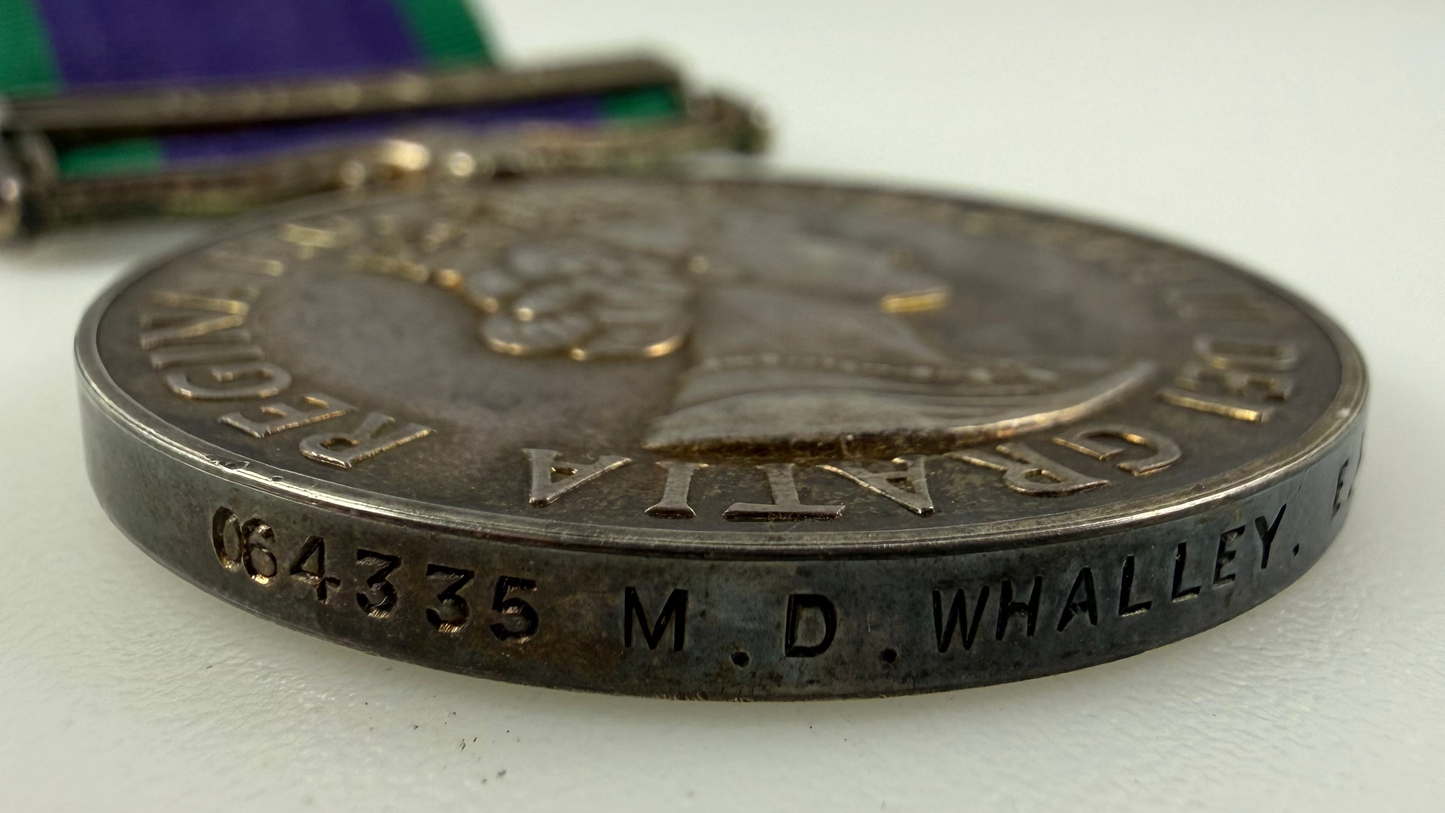 British – Campaign Service Medal 1962 – Borneo – Royal Navy – Whalley