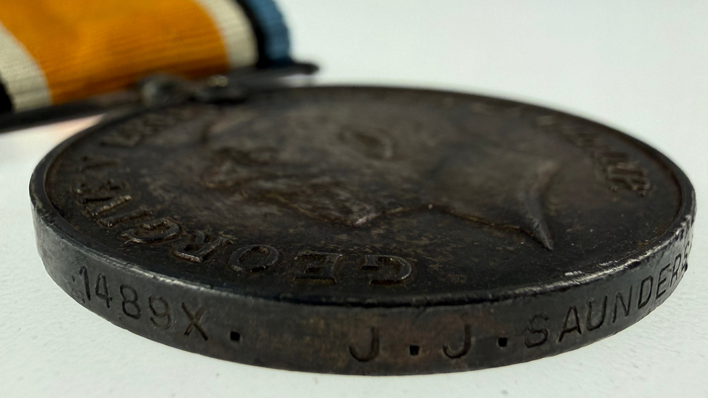 Canadian – WWI – British War Medal – Newfoundland Royal Naval Reserve - Saunders