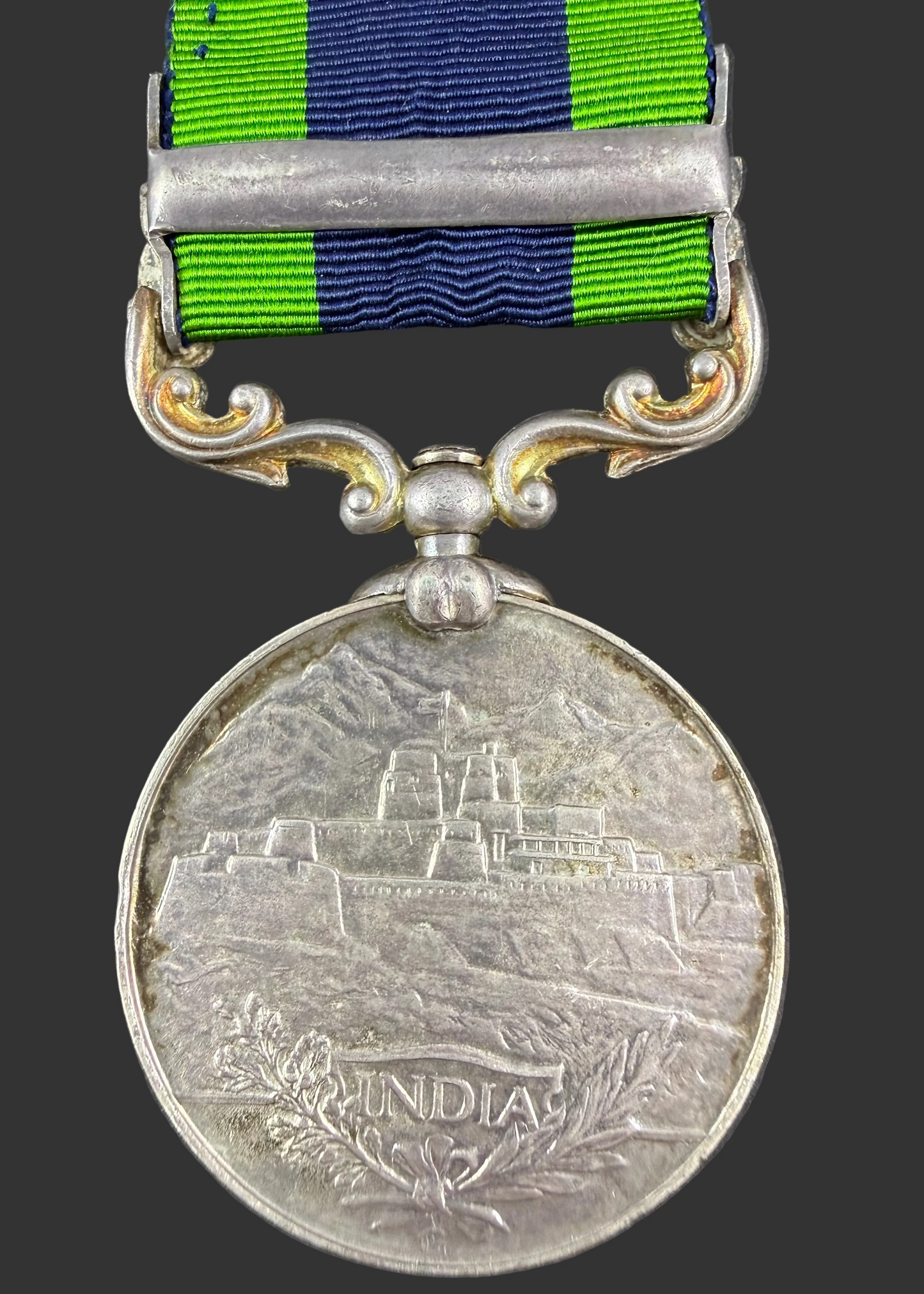 British – Post-WWI – India General Service Medal – Officer – 19th Hyderabad Regiment / Royal Indian Army Service Corps – Dinsmore