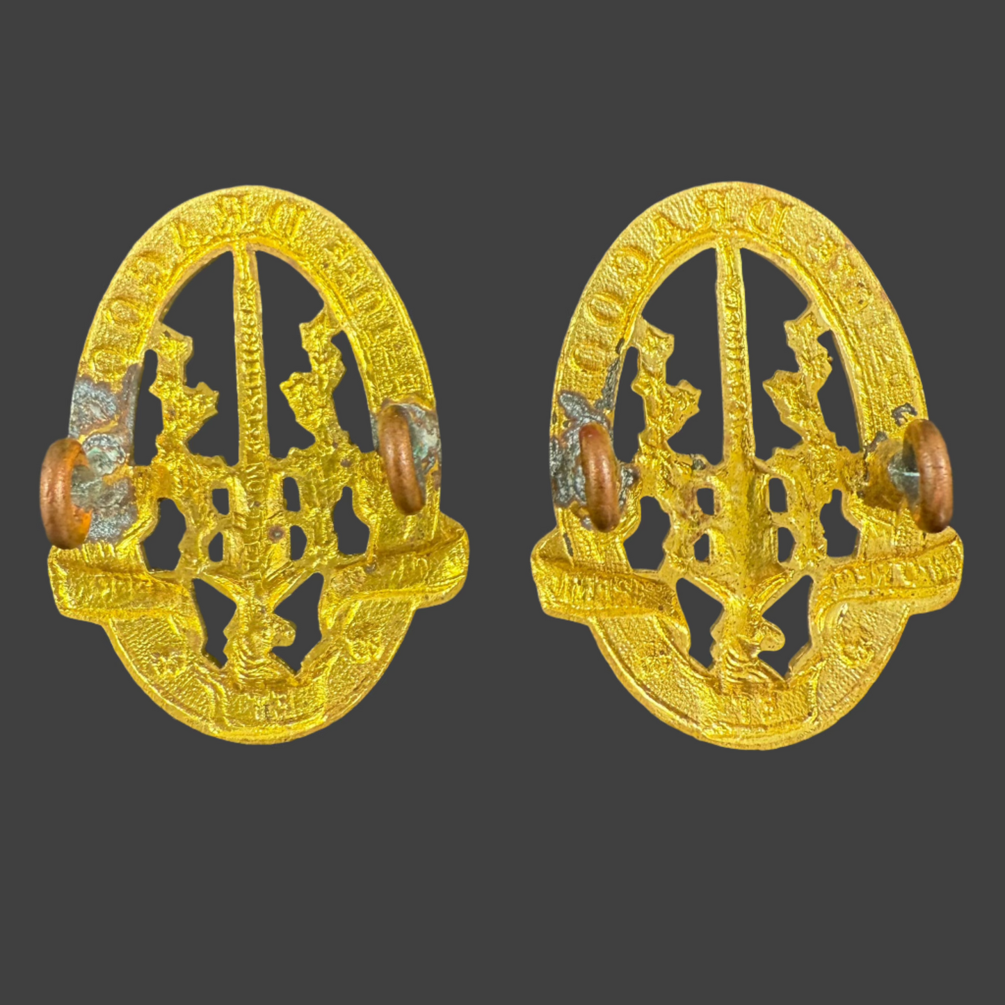 Canadian WWII - 2nd/10th Dragoons Collar Badges - Scully