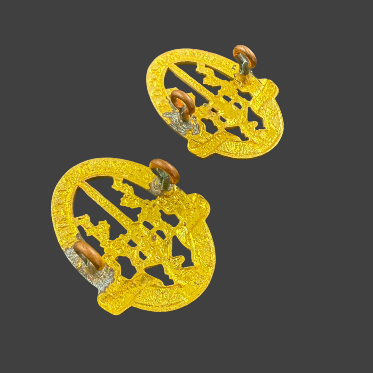Canadian WWII - 2nd/10th Dragoons Collar Badges - Scully