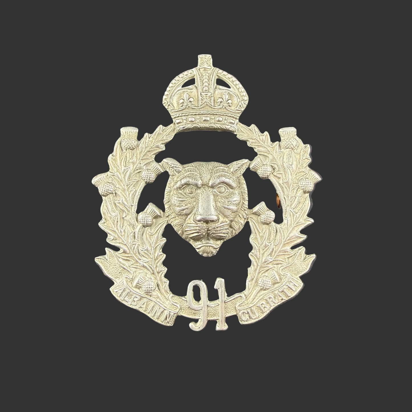 Canadian – Pre-WWI – 91st Canadian Highlanders (Argyll & Sutherland) – Cap Badge