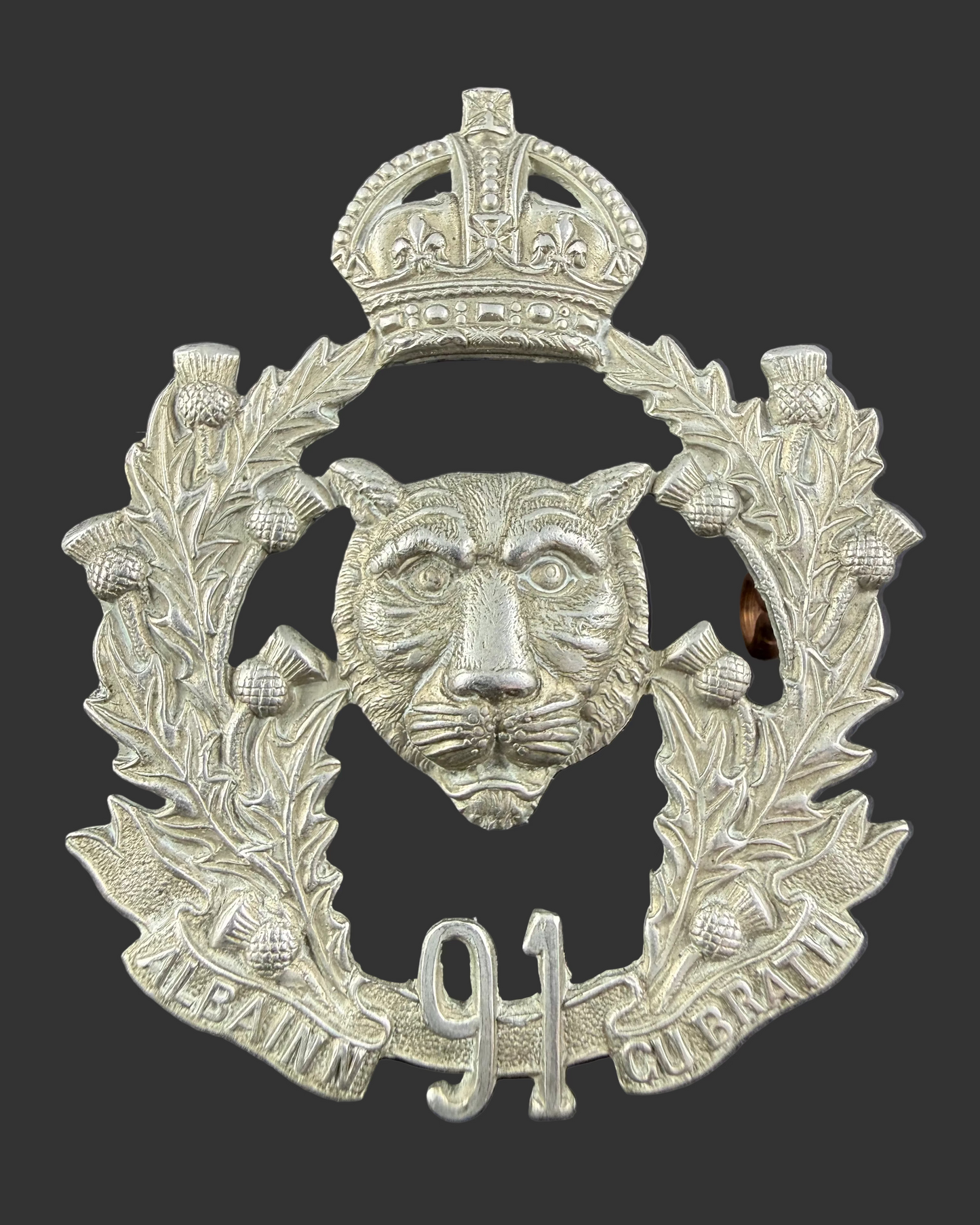 Canadian – Pre-WWI – 91st Canadian Highlanders (Argyll & Sutherland) – Cap Badge