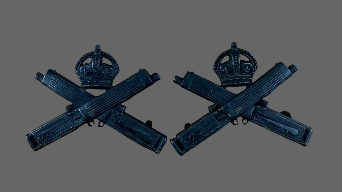 Canadian / British – WWI – Machine Gun Corps – Collar Badges – Officers Service Dress