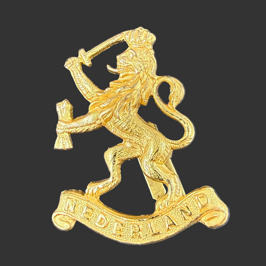 Netherlands – WWII – Free Netherlands Forces – Officers Cap Badge – British Made