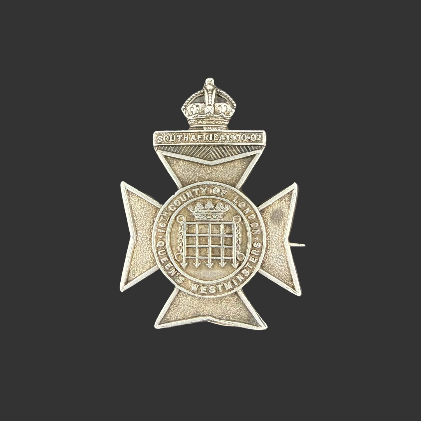 British – Pre-WWI – 16th (County of London Battalion) – The London Regiment – Queen’s Westminster Rifles – Silver Sweetheart Pin