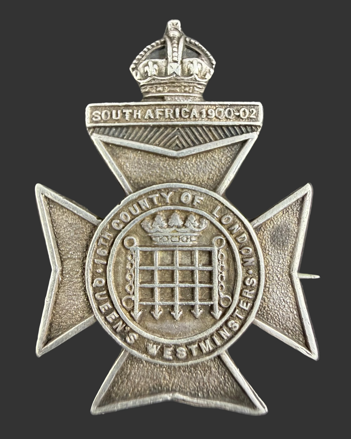 British – Pre-WWI – 16th (County of London Battalion) – The London Regiment – Queen’s Westminster Rifles – Silver Sweetheart Pin