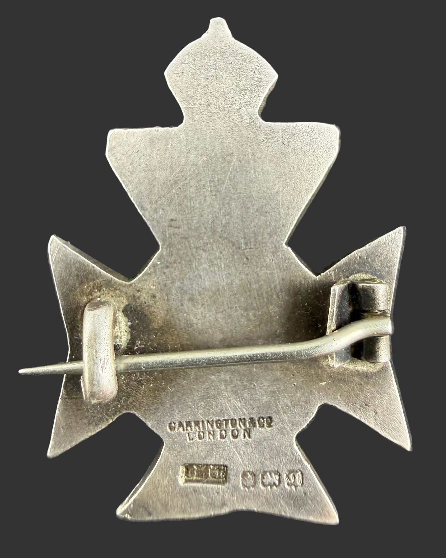 British – Pre-WWI – 16th (County of London Battalion) – The London Regiment – Queen’s Westminster Rifles – Silver Sweetheart Pin